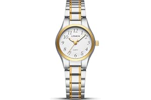 LN LENQIN Damenuhr Edelstahl Armbanduhr Damen wasserdichte Uhr Damen Klassisch Analog Quarz Damenuhren