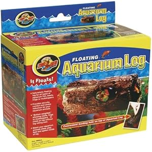 Zoo Med FA-10 Floating Aquarium Log, S schwimmendes Versteck für Fische, Holzstammoptik, rollt nicht im Wasser