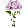 HUMOKI Artificial Hydrangea Flowers, 6PCS Purple Hydrangea, Artificial Hydrangea Bouquet, Artificial Chrysanthemum, Hydrangea Artificial Flowers,for Home Wedding Garden Party Office Coffee House Decor