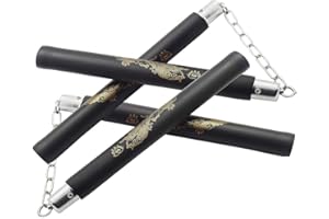 Milaloko Schiuma Training Nunchucks Imbottito Sponge Practice Nunchakus con Catena per Bambini Adulti Principianti e Kung Fu Amanti