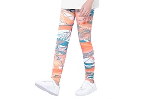 FILOWA Leggings para Niña Infantiles Deporte Largos Mallas Color Estampado Pantalones Elásticos Legging Suaves Stretch Yoga Malla Gimnasia Gym Baile Fitness Ropa para Niños Adolescentes 6-13 Anos