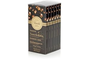 Venchi - Kit de 6 Tablettes de Chocolat Noir 60 % et Noisettes entières, 600 g - Sans Gluten - Végétalien