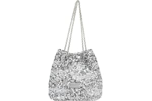 GIDWRIY Bolso Clutch Mujer Fiesta, Bolso de Noche con Lentejuelas, Bolso Boda, Bolso de Hombro con Cadena, Bolso de Noche Brillante, Carteras de Mano Fiesta, Bolso de Mano, Bolsos Bandolera