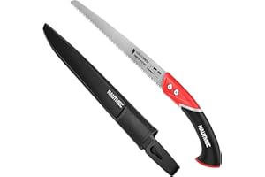 HAUTMEC 12 Inch/300 mm Pro Prunning Saw, Sk5 with Gullets for Swift Chip, for Pruning, Sharp Stone Serie Pruning Handsaw, HT0305