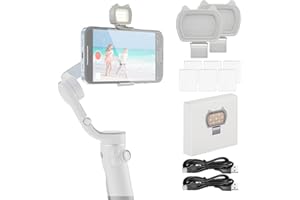 GOTRAIN 2 Stück OSMO Mobile 6 Lichter, Mini-Fülllicht für DJI OM6/OM5/OM4/OM SE, magnetisches Fülllicht, kompatibel mit DJI Osmo Gimbal Stabilisator-Zubehör (Katzenohrform)