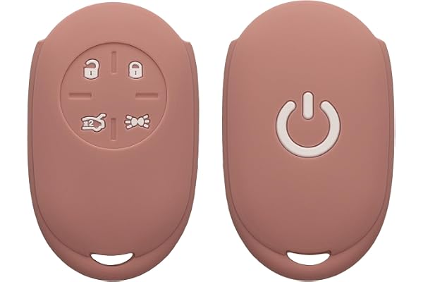 kwmobile Accessoire clé de Voiture Compatible avec Fiat 500E Clé de Voiture à 4 Boutons - Coque en Silicone Souple pour Clef de Voiture Rose Vintage
