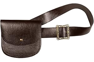 Boland 36012 Marsupio con cintura, 18 x 18 cm, cintura 110 x 5 cm, regolabile, pirata, cowboy, Steampunk, costume, carnevale, feste a tema