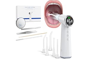 Vhipu Elektronischer Tonsillensteinentferner - Tonsil Stone Remover Kit für Mundgeruch Behandlung, 10 Werkzeuge & 6 Saugmodi, 800mAh langlebige Batterie, tragbar und praktisch für Reisen und
