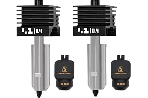 2 stycken 0,4 mm P2S Hotend, snabbyte ersättningsset för härdade stålmunstycken, tryckhuvud, Hot End med 2 stycken 0,2 mm mun
