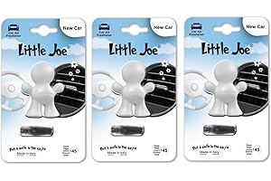 SUNSTOP 3er Pack Little Joe Lufterfrischer fürs Auto zur Montage an jedem Lüftungsgitter +/-45 Tage Frische im Auto (New Car/weiß)