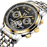 LIGE Herren Uhren Wasserdichte Sport Automatische Mechanische Business Mode Analog Quarzuhr Herren Edelstahl Volle Stahl Schwarz Armbanduhr