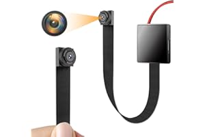 HGYGHO 64GB Mini Telecamera, 1080P DIY Piccola Videocamera con Batteria 2000mAh, 11 Ore di Lunga Durata Della Batteria Mini Telecamera di Sorveglianza Sicurezza con Rilevamento del Movimento(No WiFi)