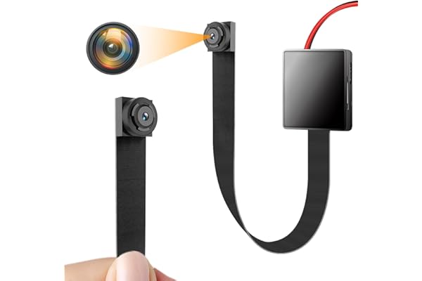 HGYGHO 64GB Mini Caméra, 1080P DIY Petite Caméra Vidéo avec 2000mAh Batterie, 11 Heures d'autonomie Mini Caméras de Surveillance de Sécurité avec Détection de Mouvement(Pas de WiFi)