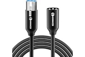 ANNNWZZD Cable XLR, Câble XLR Cable Micro Compatible avec Microphone Professionnel Symétrique Table de Mixage, Amplificateur 3m