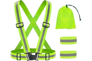 Warnwesten Auto, Warnweste, Warnwesten, Warnweste Fahrrad, Sicherheitsweste, Warnweste Motorrad, Warnweste Gelb, Sicherheitsweste Auto XPOOP Premium Reflektierende Einstellbar Warnweste