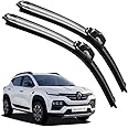CARNYX Frameless Windshield Wiper Blades, Front Car Wipers Set of 2, Noise-Free, Durable Performance Compatible with (Renault Kiger (D-20,P-16))
