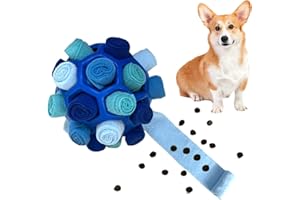 CIIVURR Schnüffelball für Hunde, Hundespielzeug Schnüffelteppich Schnüffelspielzeug für Hunde Training Tragbarer Haustier Puzzle Snuffle Ball Toys für Kleine Mitte Groß Hunde (Blau)