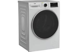 Beko B3DFT510442W bPRO500 Waschtrockner, 10 kg Waschen/6 kg Trocknen, Dampf gegen Flecken und Falten, Nachlegefunktion, Hygiene Programm, Allergikergeeignet, ProSmart Inverter Motor, WaterSafe, Weiß
