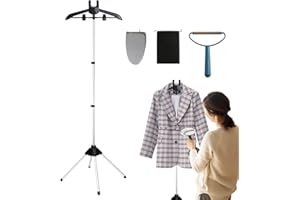 BONJUME Estante De Vapor Para Ropa, 4PCS Percha De Ropa Para Vaporizador Soporte De Vaporizador De Mano Ajustable Con Guante De Planchado Rejilla De Secado