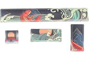 SORANDY 4 Pcs Personnalisé Keycaps Style Couleurs Vives DIY PBT Dessin Animé Motif Jeu Mécanique Claviers Keycaps Pièces De Rechange, pour Espace/ESC/Entrée/Numpad Entrer