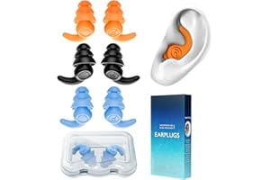 QQJOYCCI Waterproof Swimming Ear Plugs for Adults, 3 Pairs Reusable Silicone Swimmer Earplugs, Ear Protection for Showering Swimming Bathing Surfing and Other Water Sports