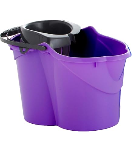 Produktbild von Maya Professional Eimer Mit Wringer – Oval, 15 Liter, Grau, Praktisch & Stabil Für Putzarbeiten
