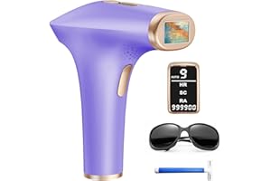 TIIMAGIC IPL Geräte Haarentfernung Laser mit 9 Energiestufen und 3 Funktionen HR/SC/RA, 999.900 Lichtimpulse Schmerzfreie Haarentfernung Laser für Männer,Frauen,Gesicht, Achseln, Beine, Körper Violett