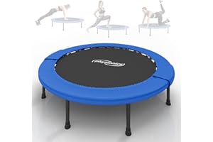 Physionics® Mini Trampoline de Fitness - Diamètre au Choix (Ø 81/91/96/102/114/122 cm), Pieds Antidérapants, Usage Intérieur/Extérieur - Trampoline de Gymnastique, Entraînement, Jumping