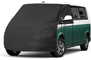 Opaltool Bâche de Protection Thermique Camping Car pour VW T5 T6, 420D Bâche de Protection Pare-Brise Camping Car Integrale avec 10 Bandages et Aimants