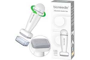 ‎P-BEAUTY COSMETIC ACCESSORIES P-Beauty - Derma Stamp - Dermapen - Microneedling - Mesoroller mit 120 hochwertigen Edelstahl Nadeln, einstellbare Länge 0-2 mm - für Anti-Aging, Hautregeneration, Haarwachstum, Aknenarben & Cellulite