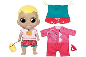 Chou Chou Baby Luca, Yellow Hair Limited Edition 905562 - 30 cm Dolls with Movable Eyes & Arms Sound Effects For Toddlers - Extra Outfit, Hat Dummy - Batteries Required - Suitable from 2 Years