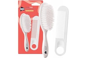Tommee Tippee Essential Basics Brush and Comb Set, White, 2 Count (Pack of 1)