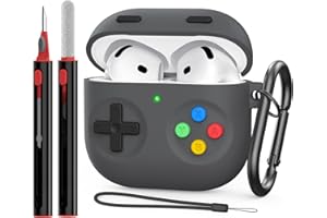 Delidigi for AirPods 4 Case Cover, Classic Handheld Game Console Design Silicone Protective Case with Cleaning Kit for AirPods 4th Generation 2024