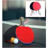 DUFFA Masa Tenisi Raket Seti - 2 Adet Ping Pong Raketi ve 3 Adet Top, Y&uuml;ksek Kontroll&uuml; Eğlence ve Antrenman Masa Tenisi Seti
