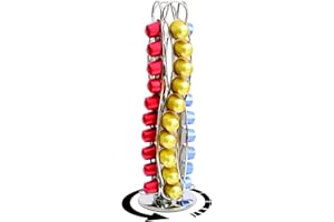 COBB INDUSTRIES® - Isis CH0016 - Porte Capsules Distributeur Présentoir Rotatif pour 40 capsules Nespresso Acier chromé