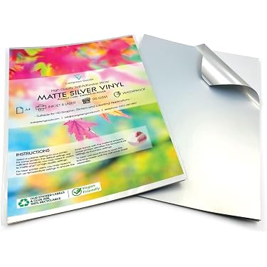 Evergreen Goods 10 feuilles de papier autocollant en vinyle transparent brill Evergreen Goods 10 feuilles de papier autocollant en vinyle transparent brill