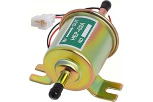 ZiYuya Bomba de combustible eléctrica en línea, Bomba de refuerzo universal de 12v presión gasolina diesel en línea módulo de bomba de metal de baja presión HEP-02A