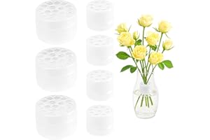 RUNXSAM 7 Pcs Support de Tige Fleurs, Supports de Tiges de Fleurs pour Ikebana Twister, Support de Tige de Bouquet en Spirale Transparent pour Fleur Florale Jardins Salons Salons Thé Bureaux
