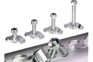 ‎INDUSTRIE PLANET 10 Stück 50 mm Schraubfitting M8 Airlineschiene Fitting Zurrschienen Endbeschlag