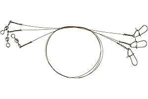 Savage Gear 7 x 7 anzuelos de acero con Snap 20 cm 0,27 mm 7 kg – Anzuelos de acero terminados, paquete de 3, anzuelos de acero para pesca de lucios, lucioperca y perca