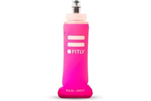 FITLY Soft Water Bottle | Shrink As You Drink Soft Flask for Hydration Pack | Folding Water Bottle Ideal for Running, Hiking, Cycling, Climbing & Rigorous Activity