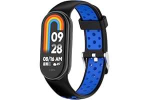 Th-some Cinturini per Xiaomi Band 8, Regolabile Silicone Cinturino di Ricambio per Xiaomi Mi Band 8, Sportivo Braccialetto Ricambio Compatibili con Xiaomi Mi Band 8