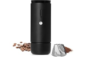 TIMEMORE Macinacaffè elettrico portatile con macinino ottagonale brevettato S2C-042-EI, 30 livelli di macinazione per espresso/pour/pressa/Moka Pot, macinacaffè compatto per uso domestico