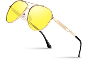 Wrimen Nachtsichtbrille-Anti-Glare-HD-Nachtsichtbrille zum Fahren-Al-Mg-Metallrahmen-polarisierte Gläser-Blendfreie Nachtfahrbrille für Männer und Frauen-Stilvoll für Autofahren, Angeln, Skifahren