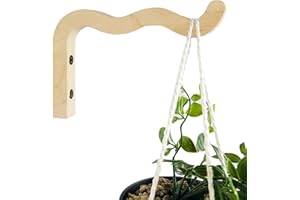 IMTRUB Wooden Wall Hooks - Decorative Indoor Plant Hangers for Lanterns, Flowers, Pots & Hanging Baskets