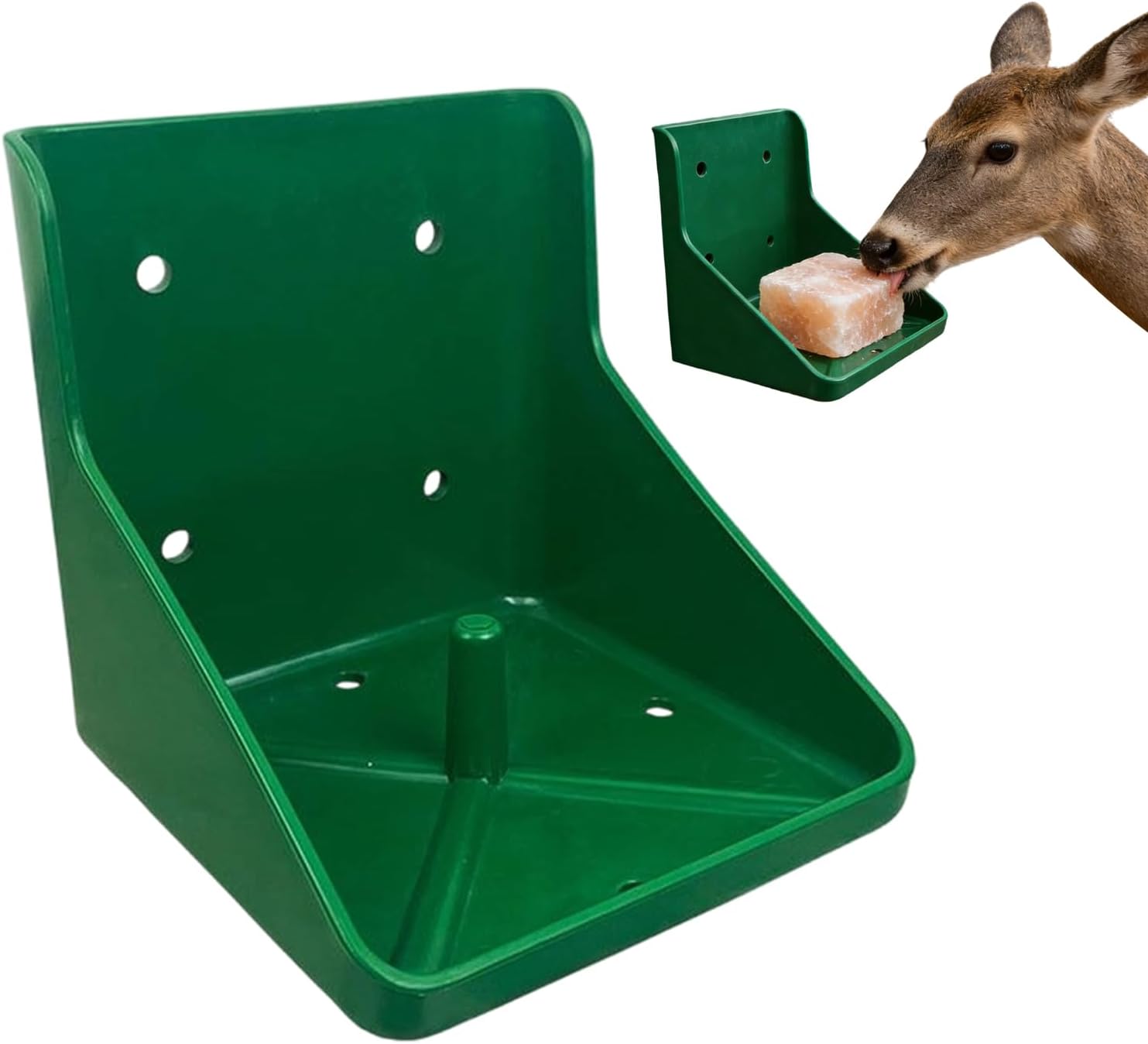 Soporte Para Bloques De Sal Para Caballos - Recipiente De Minerales Robusto - Para Piedras Para Lamer - Dispensador De Establo Para Vacas, Ciervos, Cabras, Ovejas, Ganado, Lamiendo, Comiendo