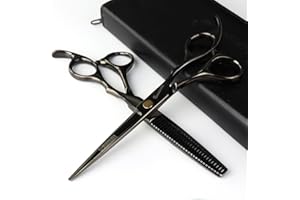 AXEMOORE Peluquería profesional peluquería tijeras de estudio y tijeras de adelgazamiento 6 pulgadas equipos de peluquería herramientas de acero