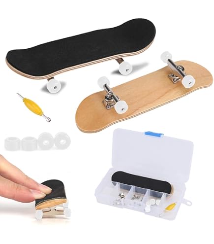 BIGH Fingerboard Aus Ahornholz | Mini-Skateboard 100 Mm | Mit Schraubendreher Zum Zusammenbauen | Schlüsselanhänger & Spielzeug