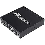 Flylink® PAL/NTSC péritel + HDMI vers HDMI Convertisseur vidéo de 1080p 1080p avec sortie audio 3,5 mm et coaxial pour consol