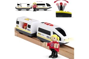 Zuoan Mando a distancia con batería (conexión magnética) – potente motor compatible con Thomas, Brio, Chuggington – Juguetes para niños pequeños – Blanco